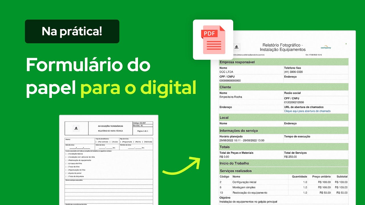 Como digitalizar um formulário com o Aplicativo Produttivo