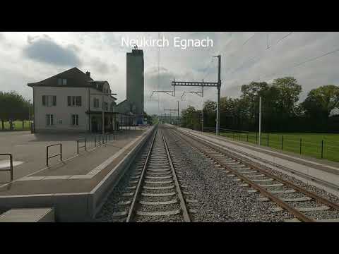 4K Führerstandsmitfahrt RegioExpress RE Konstanz - St. Gallen - Herisau 2020 Deutschland - Schweiz