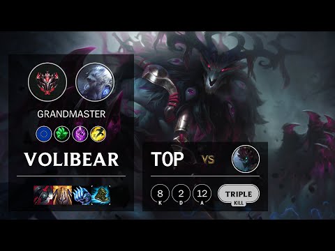 Volibear Top vs Maokai - EUW Grandmaster Patch 10.22