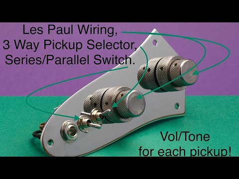 Desecration. Independent pickup Vol/Tone, pickup selector switch, series/ parallel switch image 4
