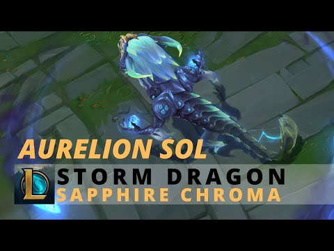 Storm Dragon Aurelion Sol Sapphire Chroma - League Of Legends
