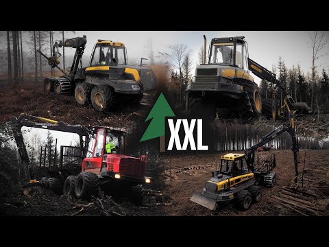 🌲 Logging XXL with PONSSE Bear, Ergo, Buffalo and KOMATSU 865! | Devobo Forest Service