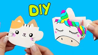 DIY Мини блокнотик из 2 листов бумаги - 3 идеи! Канцелярия с нуля своими руками