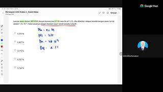 Persiapan UAS Asam Basa