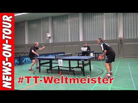 TT-Angriff vs. Abwehr! Grothe vs. Nieswand. Tischtennis Weltmeister vs. Deutschen Mannschaftsmeister