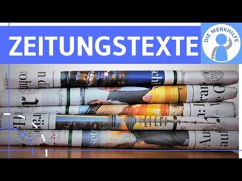 Typen von Zeitungstexten - Meldung, Bericht, Reportage, Kommentar - Texte unterscheiden & schreiben