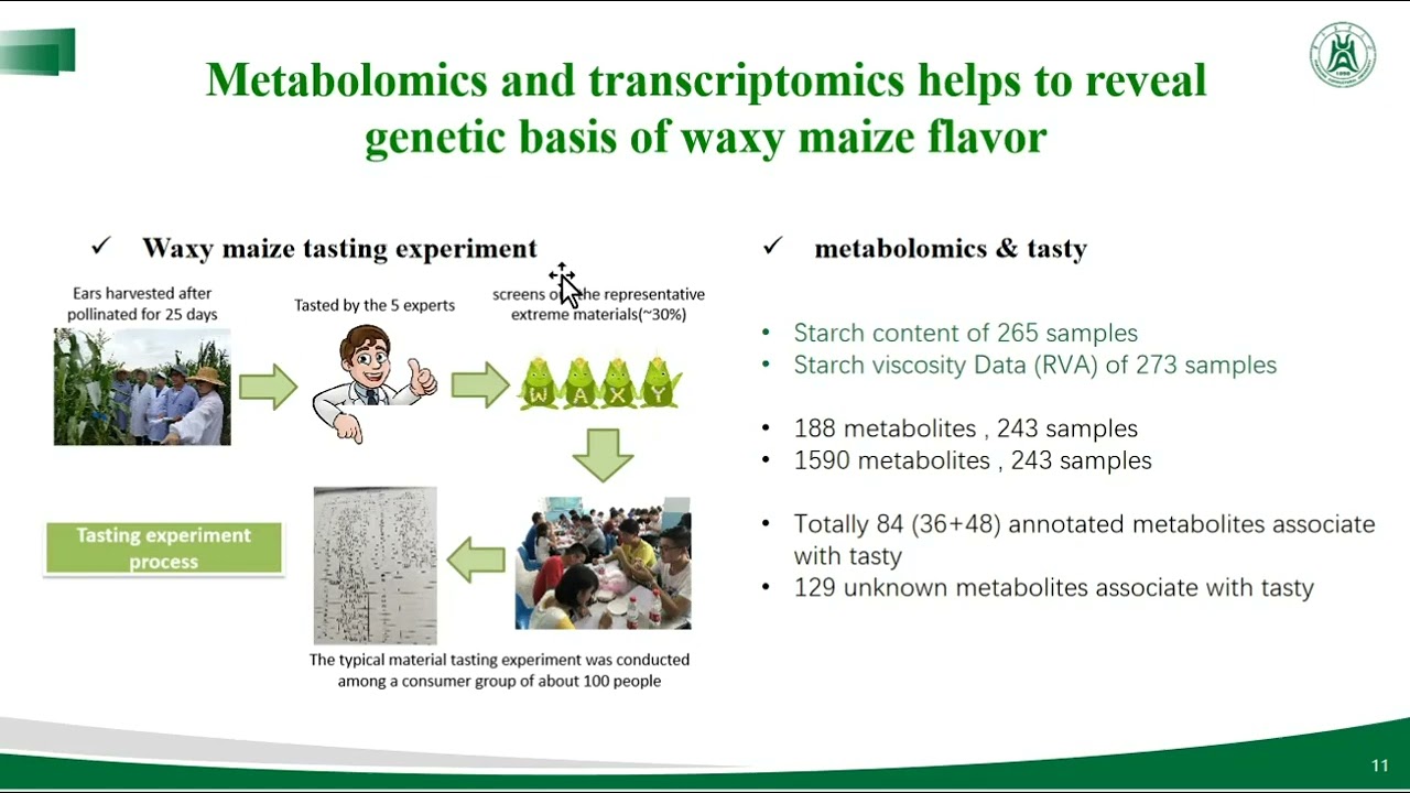 Jingyun Luo,  Huazhong Agricultura University. A metabolic genetic roadmap to fresh flavour of...