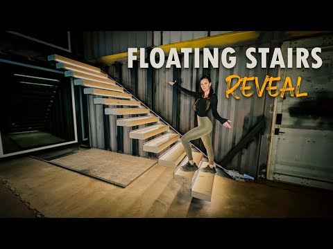 THIS CHANGED EVERYTHING!! The FINAL STEPS for our CUSTOM FLOATING STAIRS #design #build #diy