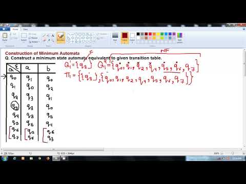 Construction of Minimum Automaton | Numerical 1 | Part 1 | Hindi