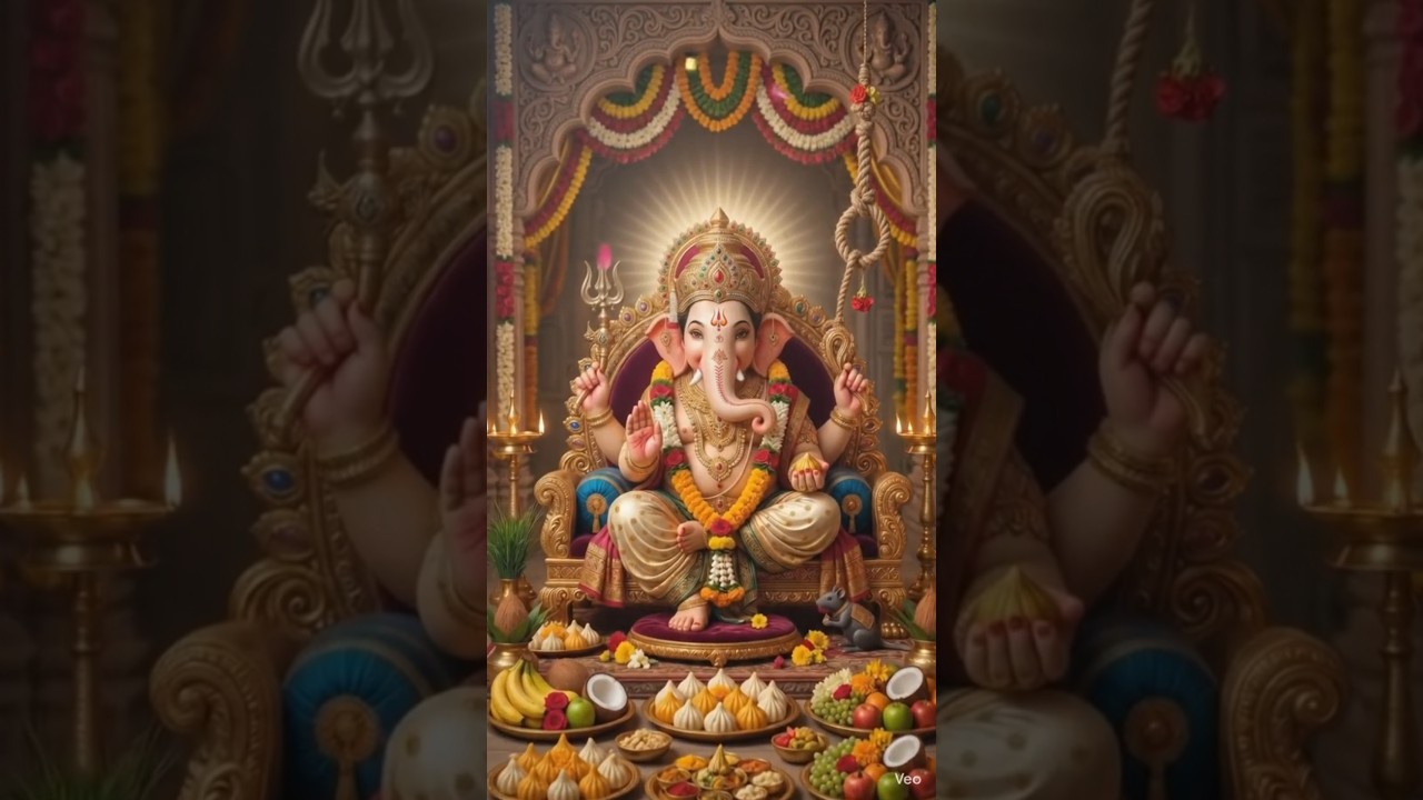 ॐ गं गणपतये नमो नमः 🙏 | #GaneshMantra #GanpatiBappa Status #PowerfulGanesh Bhajan #shorts #ytshorts