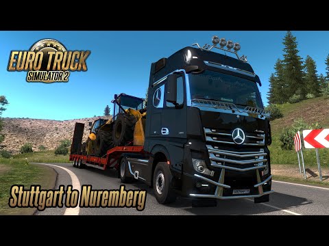 Euro Truck Simulator 2 1.35 - Mercedes-Benz Actros MP4 - Stuttgart (DE) to Nuremberg (DE)