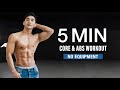 5 MIN Belly Fat Blast ! (No-Equipment) Core Workout l 5분 코어 운동 (뱃살 태우기)