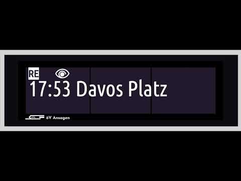 RhB Durchsage - Einfahrt des RegioExpress nach Davos Platz