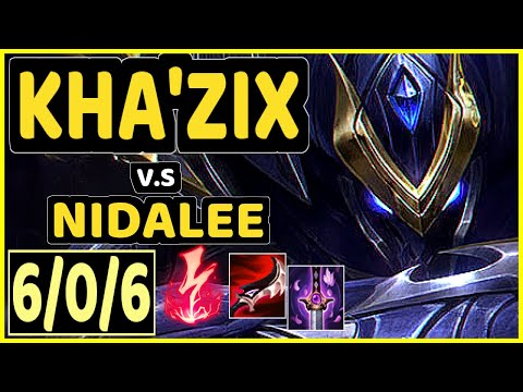 ONFLEEK (KHA'ZIX) vs NIDALEE - 6/0/6 KDA JUNGLE CHALLENGER GAMEPLAY - KR