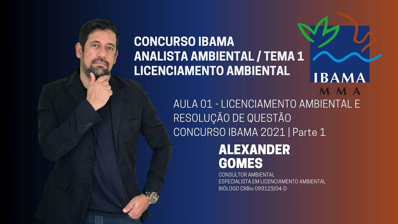 Aula 1 Licenciamento Ambiental - Cargo Analista Ambiental Concurso IBAMA 2024 / 2025 - Parte 1