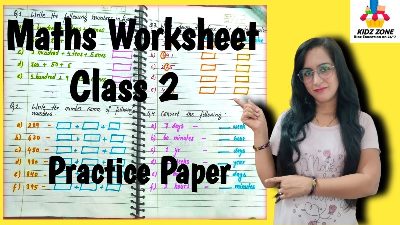 Class 2 maths Worksheet । Mental math tricks and tips। Maths practice Paper।@kidzstudyzone247 