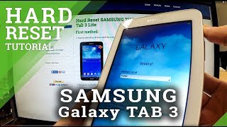 Hard Reset SAMSUNG Galaxy Tab 3 - using the Recovery Mode
