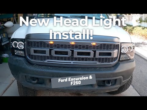 How to install new Headlights for the Ford Excursion and F250!