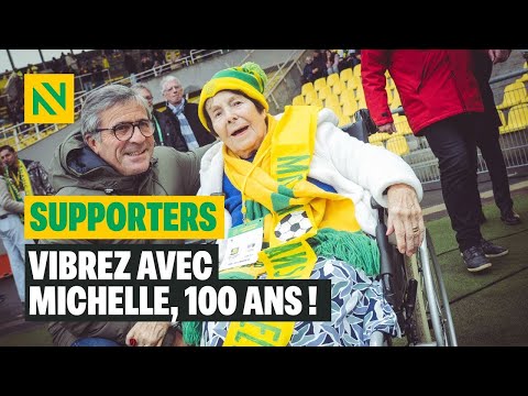 Experience the excitement with Michelle, 100 years old, a fan of FC Nantes since 1943!