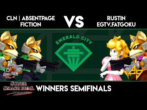 Emerald City 7 - AbsentPage + Fiction vs FatGoku + Rustin - Melee Doubles Winners Semifinals
