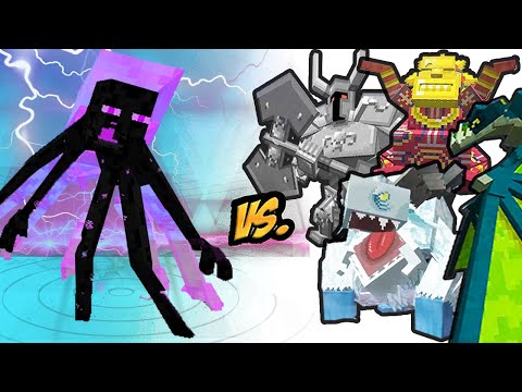 Mutant Enderman Vs. Mowzie’s Mobs Monsters in Minecraft