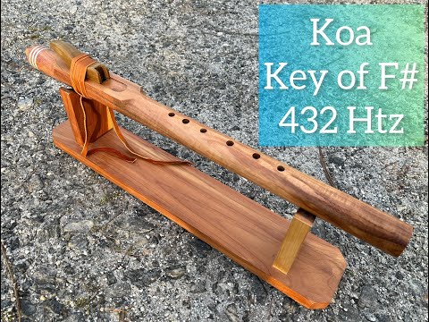 Hawaiian Koa Single Flute - Key of F# - 432 Htz