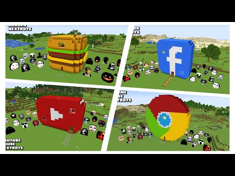 COMPILATION OF BEST SURVIVAL HOUSES WITH NEXTBOTS PART 12 in Minecraft - Gameplay - Coffin Meme
