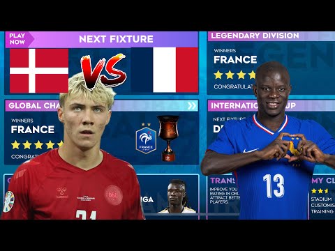Denmark VS France Full Final Match DLS 24 Full New Squad