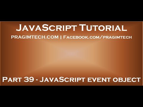 JavaScript event object