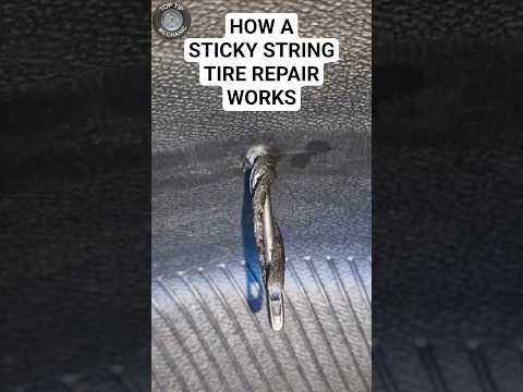 How a Sticky String Tire Repair Kit Works #tirerepair #tirestring #howitworks #tireplug
