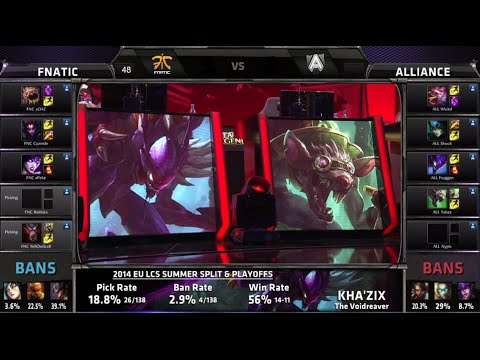 Alliance vs Fnatic Game 4 | Finals EU LCS Summer 2014 Playoffs | ALL vs FNC G4 S4 Worlds Regionals