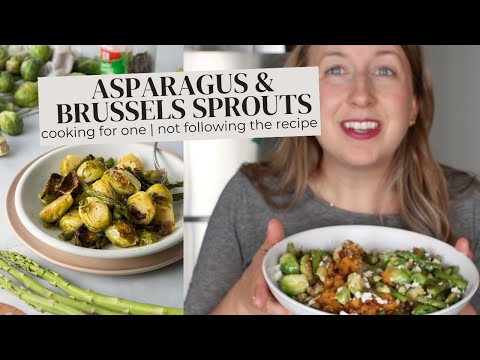 Easy Asparagus and brussels sprouts in a salad!