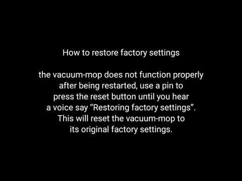 Mi Robot Vacuum Mop 2 Lite - How to restore factory settings