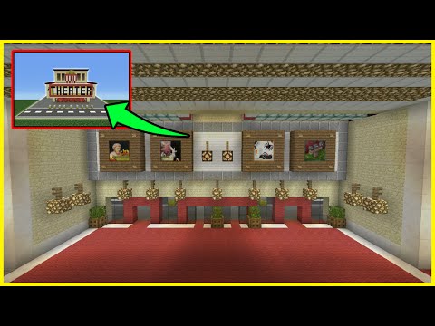 TSMC - Minecraft - Minecraft Tutorial: How To Make a Movie Theater Interior/Exterior (Inside/Outside)