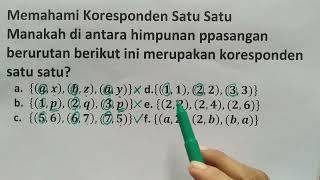 Memahami Koresponden Satu Satu 2