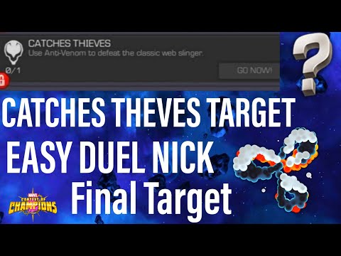 Final Target Classic Web Slinger • Target Catches Thieves Easy Duel Nick id • Mcoc