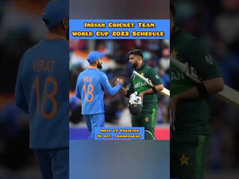 Indian cricket team World Cup 2023 Schedule | India vs Pakistan | #cricket #indiavspakistan