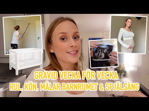 Gravid vecka 20 | Helgvlogg - Rutinultraljud, målar barnrummet & köper spjälsäng 🥺