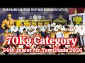 70Kg Category 54th Junior Mr Tamilnadu 2026 Redhills