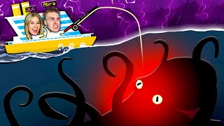 Kupiliśmy ⚠️ *NOWĄ* ŁÓDKĘ 🚢 i WYŁOWILIŚMY TO… 🦑 za 5 MLN $ 🤑 (MEGA POTWÓR) 😈 w Cat Goes Fishing!