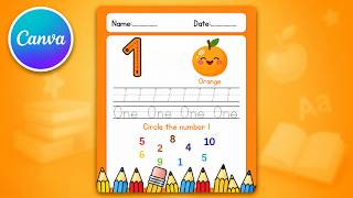 How to Create Number-Tracing Worksheets in Canva