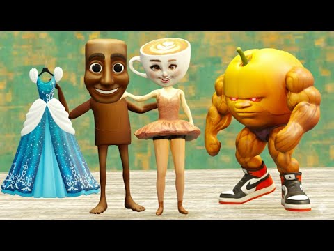 Tung Tung Sahur Gift Wedding Dress For Ballerina Cappuccina In Granny House | Funny Horror Animation
