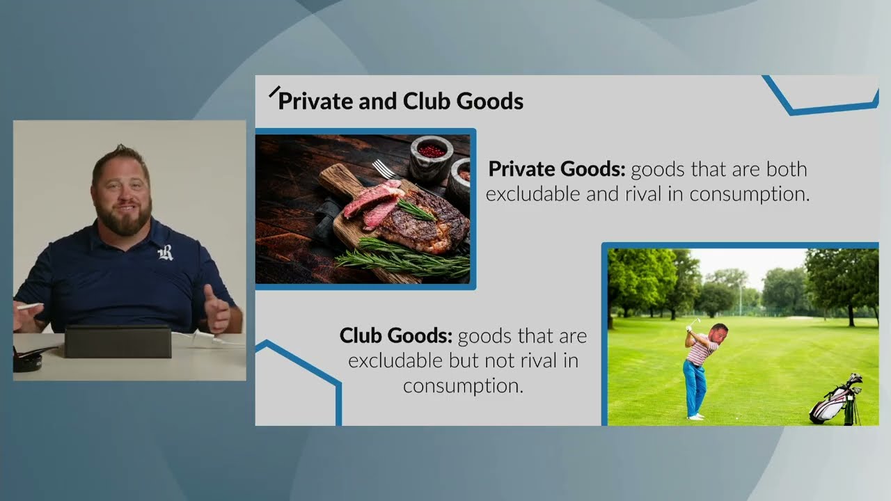 Chapter Six: Externalities and Types of Goods – V4. What are private goods and club goods?