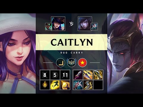 Caitlyn ADC vs Aphelios: Killing spree - VN Challenger Patch 14.24