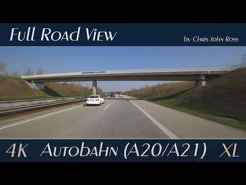 Autobahn (A20/A21), Germany: Lübeck-Süd - Bad Segeberg - Daldorf - 4K (UHD/2160p/60p) XL-Video