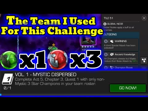 Carina Challenge : Mystic Dispersed Full Path (Non mystic 3 stars) | Marvel Contest Of Champions