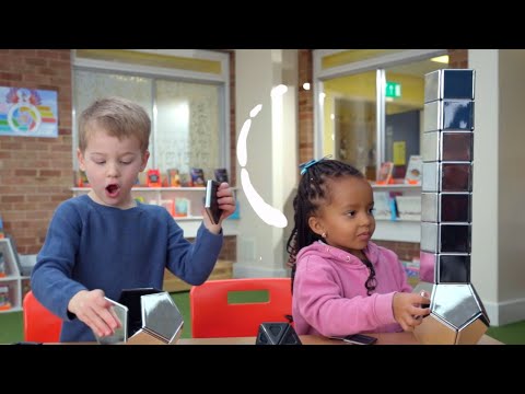 Slide 6 - Mirrored Magnetic Polydron, 3 Shapes, 48 Pieces (video)