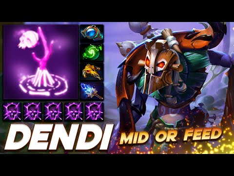 Dendi Witch Doctor - MID OR FEED - Dota 2 Pro Gameplay [Watch & Learn]