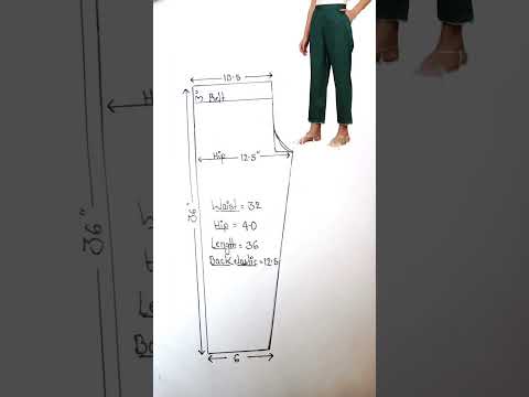 #easy pant drafting # front belt back elastic pant drafting#ladies pant drafting ✨✨