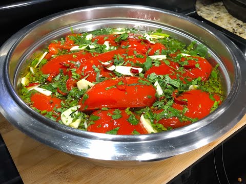 Marinated Red Bell Peppers   SIMPLY THE BEST RECIPE!